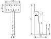 Drawing of a plain tile roof hook with base plate - © ALTEC PV mounting systems and components