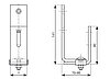Drawing of a height-adjustable shingle roof hook - © ALTEC PV mounting systems and components