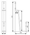 Drawing of a plain tile roof hook - © ALTEC PV mounting systems and components