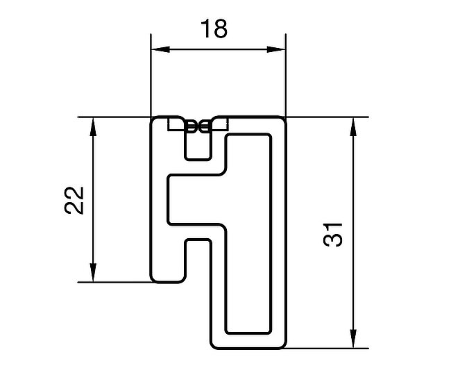 Zeichnung Steck Schienenverbinder