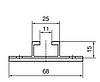 Zeichnung PV Profil 68 x 15 mit EPDM Band
