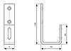 Drawing of a shingle roof hook - © ALTEC PV mounting systems and components