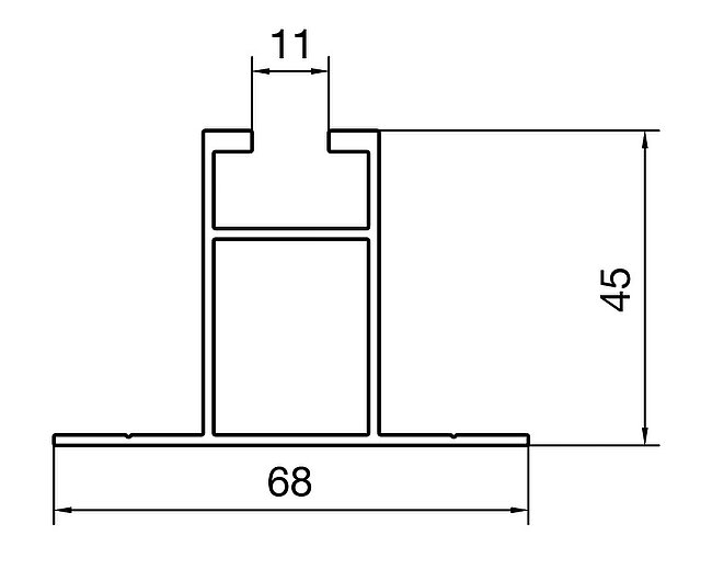 Zeichnung PV Profil 68 x 45