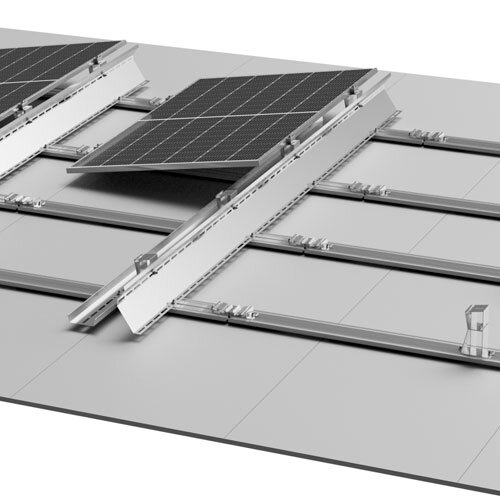 PV Montagesystem Flachdach Süd Lang
