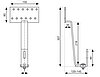 Drawing of a height-adjustable plain tile roof hook with base plate - © ALTEC PV mounting systems and components