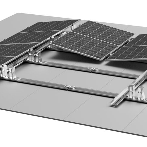 PV Montagesystem Flachdach Ost West Lang