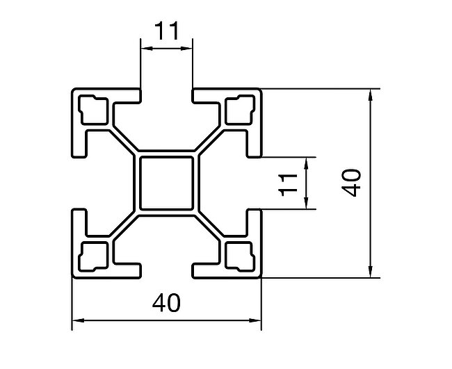 PV Profil 40 x 40 Standard