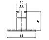 Zeichnung PV Profil 68 x 45 mit EPDM Band