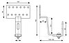 Drawing of a height-adjustable roof hook for pantiles - © ALTEC PV mounting systems and components