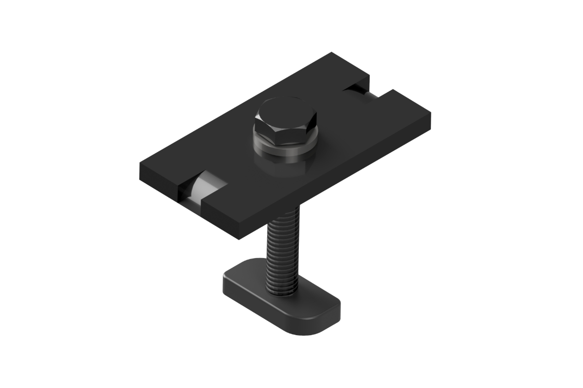 PV Klemmplatte Sechskantschraube Schwarz