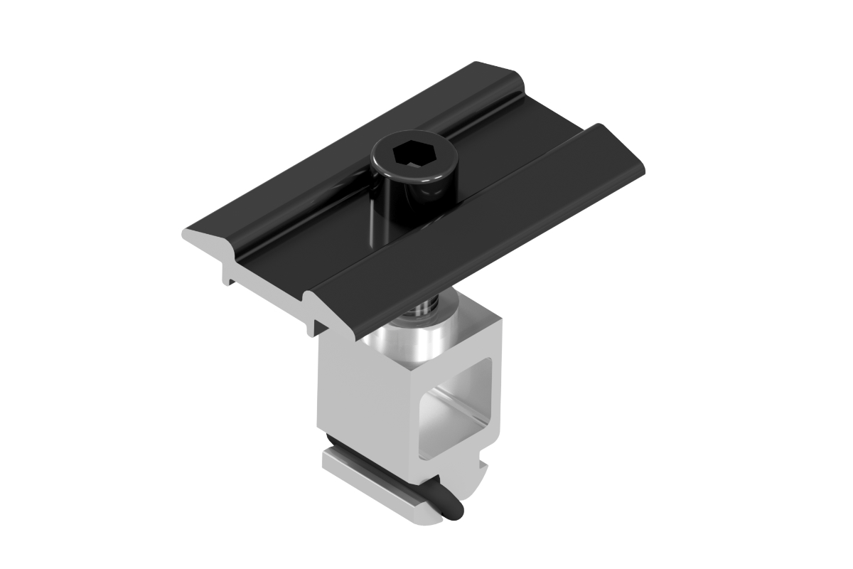 PV Mittelklemme Universal Zylinderkopfschraube Schwarz