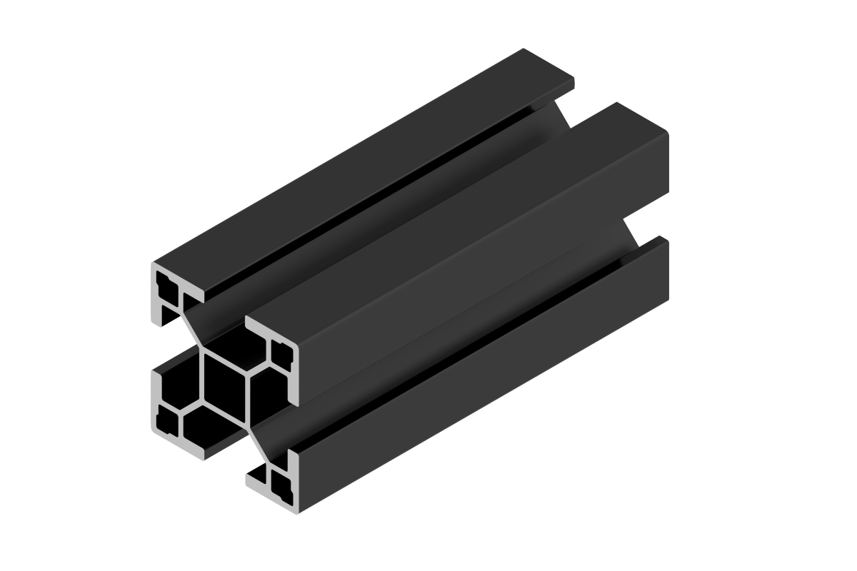 PV Profil 40 x 40 Standard Schwarz Eloxiert