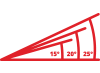 Photovoltaik Gestell Freiland - Neigungswinkel