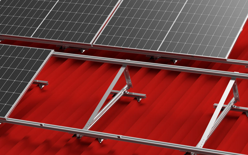 PV Montagesystem Schrägdach mit Aufständerung